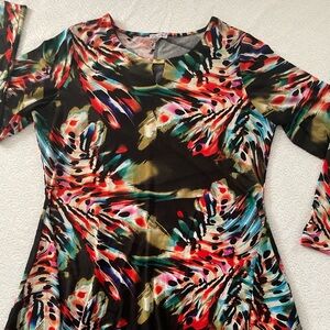 Linea Domani Multicolor Abstract Print Women's Top Sz XL